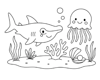 fundo do mar para colorir e imprimir para imprimir e colorir - imagem 8